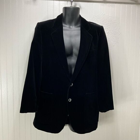 VINTAGE IVES SAINT LAURENT Velvet Blazer - Picture 1 of 7